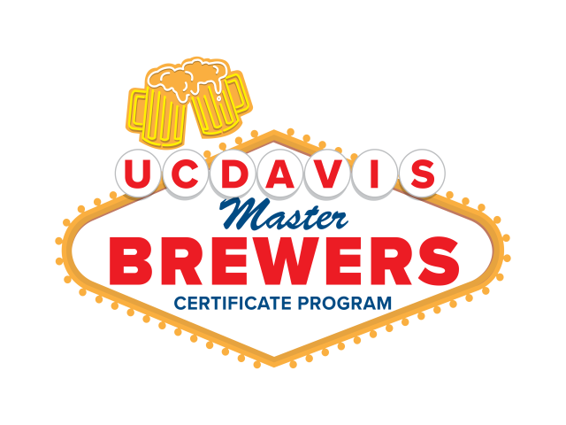 graphic of UC Davis Master Brewers Certificate Program in Las Vegas style lights
